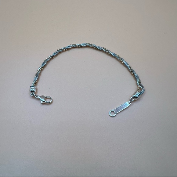 Good pre owned gold and silver tone rope style bracelet - Picture 2 of 5